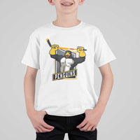 Funny Ice Hockey Player Gift T Shirt For Kid Penguin Power - Wonder Print Shop