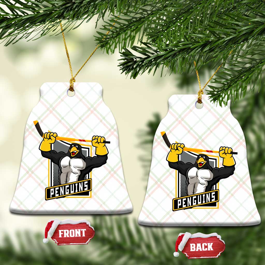 Funny Ice Hockey Player Gift Ceramic Ornament Penguin Power - Wonder Print Shop
