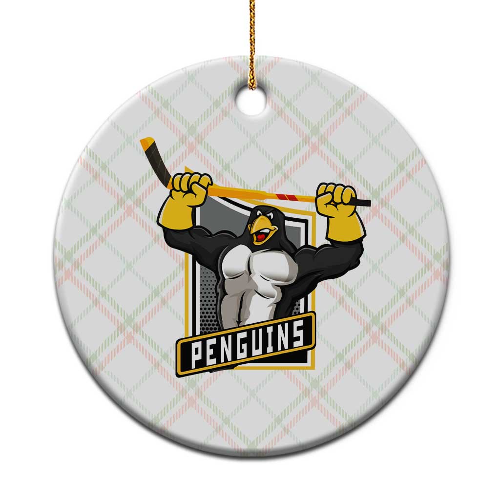 Funny Ice Hockey Player Gift Ceramic Ornament Penguin Power - Wonder Print Shop
