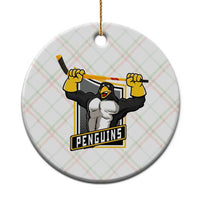 Funny Ice Hockey Player Gift Ceramic Ornament Penguin Power - Wonder Print Shop