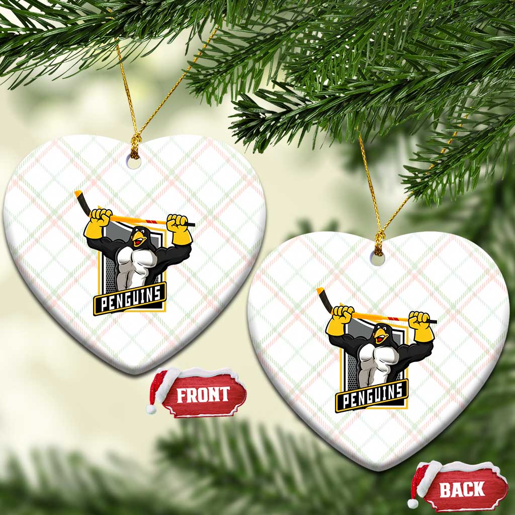 Funny Ice Hockey Player Gift Ceramic Ornament Penguin Power - Wonder Print Shop