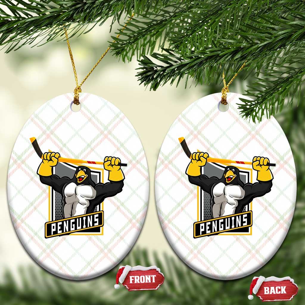 Funny Ice Hockey Player Gift Ceramic Ornament Penguin Power - Wonder Print Shop