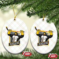 Funny Ice Hockey Player Gift Ceramic Ornament Penguin Power - Wonder Print Shop
