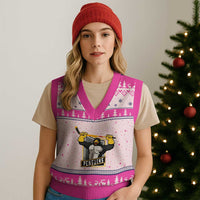Funny Ice Hockey Player Gift V-Neck Knit Sweater Vest Penguin Power - Wonder Print Shop