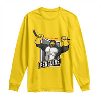 Funny Ice Hockey Player Gift Long Sleeve Shirt Penguin Power - Wonder Print Shop