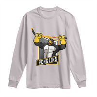 Funny Ice Hockey Player Gift Long Sleeve Shirt Penguin Power - Wonder Print Shop
