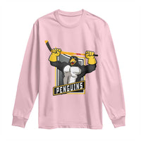 Funny Ice Hockey Player Gift Long Sleeve Shirt Penguin Power - Wonder Print Shop