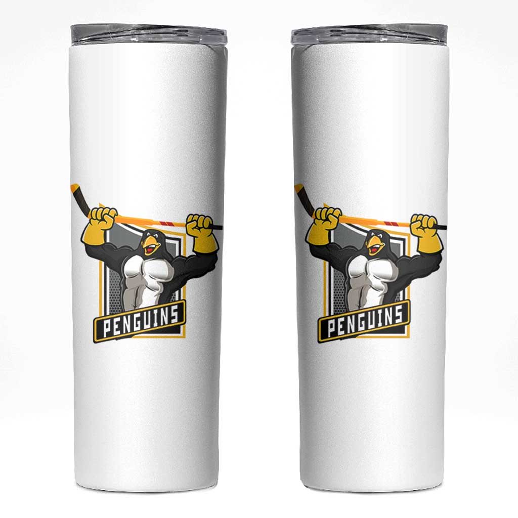 Funny Ice Hockey Player Gift Skinny Tumbler Penguin Power - Wonder Print Shop