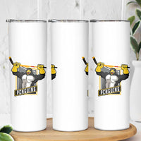 Funny Ice Hockey Player Gift Skinny Tumbler Penguin Power - Wonder Print Shop