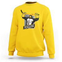 Funny Ice Hockey Player Gift Sweatshirt Penguin Power - Wonder Print Shop