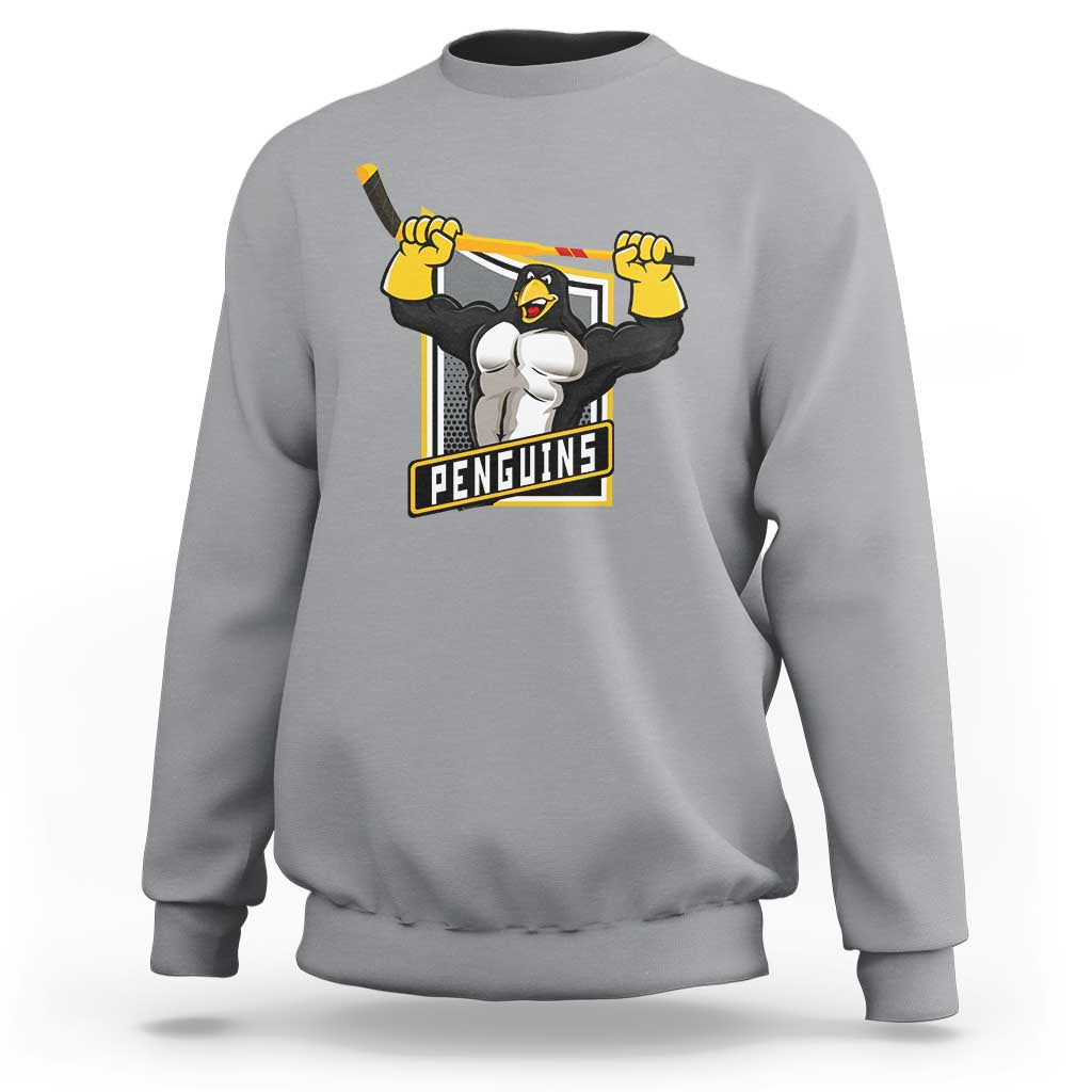 Funny Ice Hockey Player Gift Sweatshirt Penguin Power - Wonder Print Shop