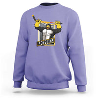 Funny Ice Hockey Player Gift Sweatshirt Penguin Power - Wonder Print Shop