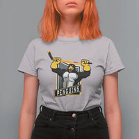 Funny Ice Hockey Player Gift T Shirt For Women Penguin Power - Wonder Print Shop