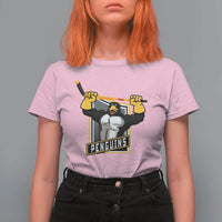 Funny Ice Hockey Player Gift T Shirt For Women Penguin Power - Wonder Print Shop