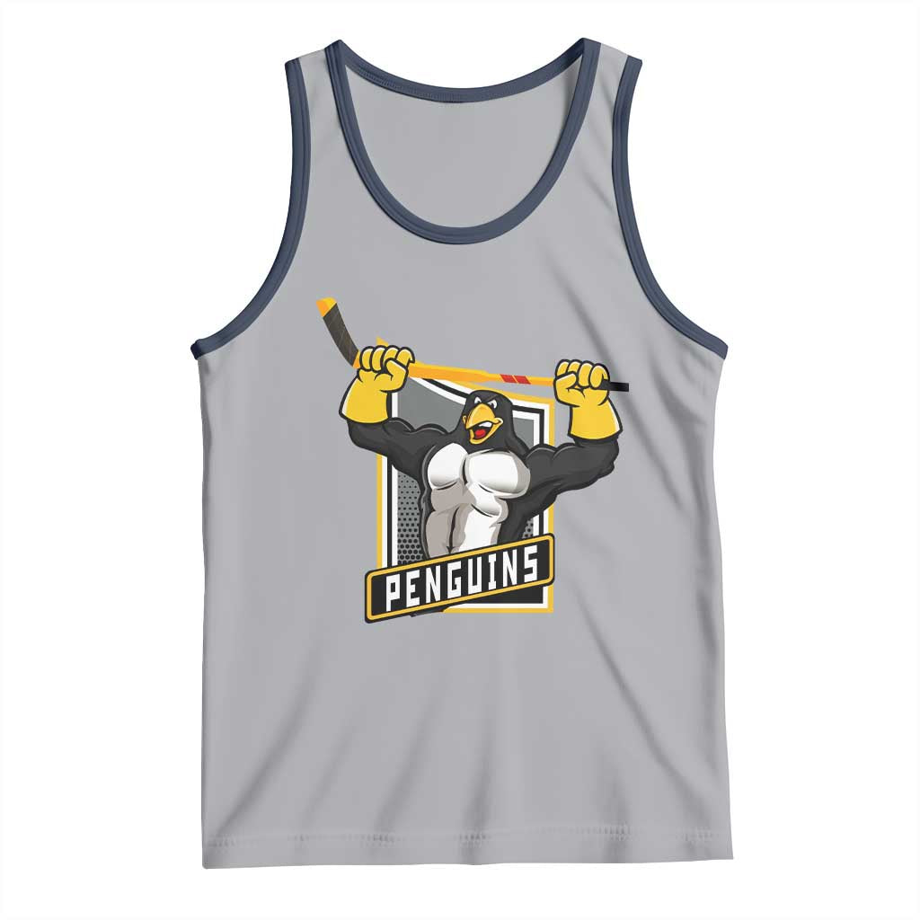Funny Ice Hockey Player Gift Tank Top Penguin Power - Wonder Print Shop
