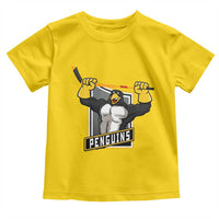 Funny Ice Hockey Player Gift Toddler T Shirt Penguin Power - Wonder Print Shop