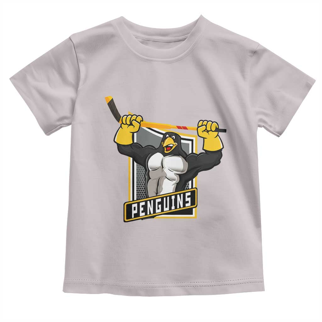 Funny Ice Hockey Player Gift Toddler T Shirt Penguin Power - Wonder Print Shop