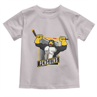 Funny Ice Hockey Player Gift Toddler T Shirt Penguin Power - Wonder Print Shop