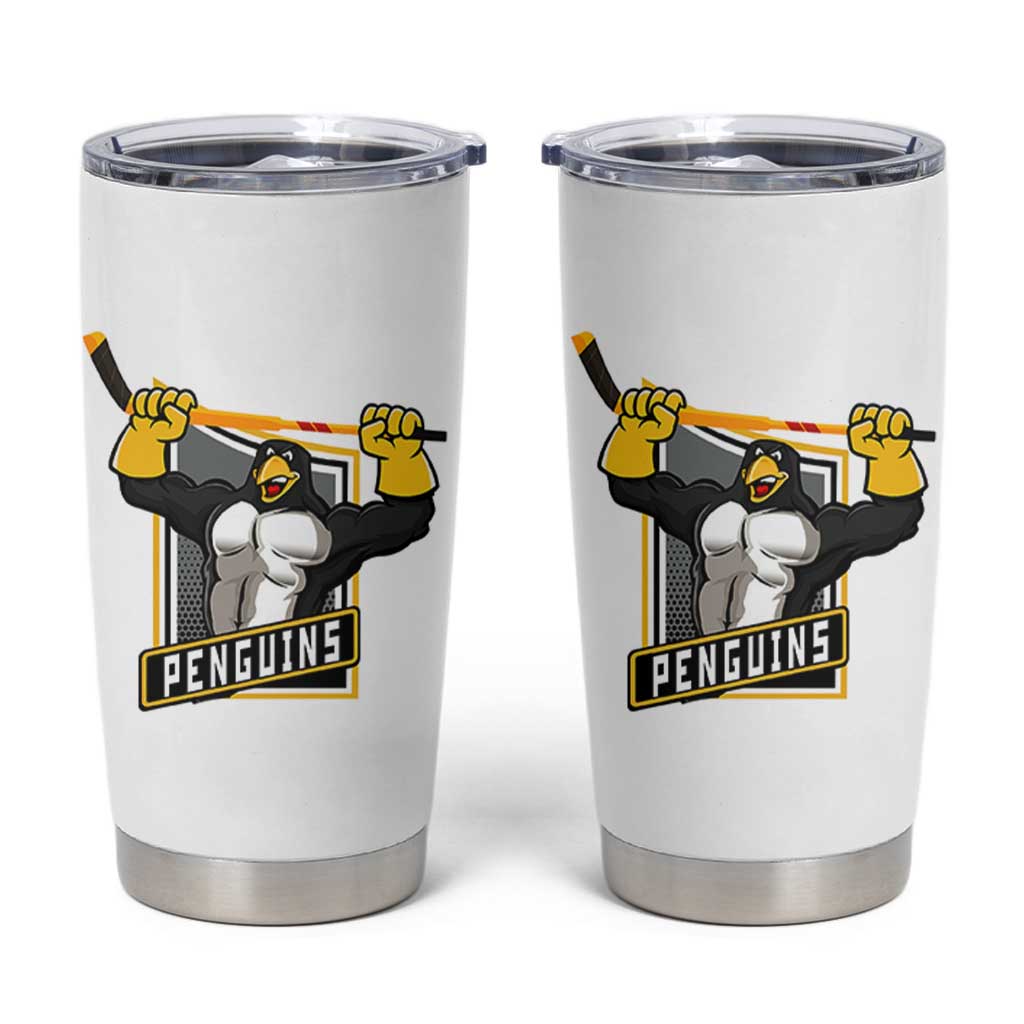 Funny Ice Hockey Player Gift Tumbler Cup Penguin Power - Wonder Print Shop