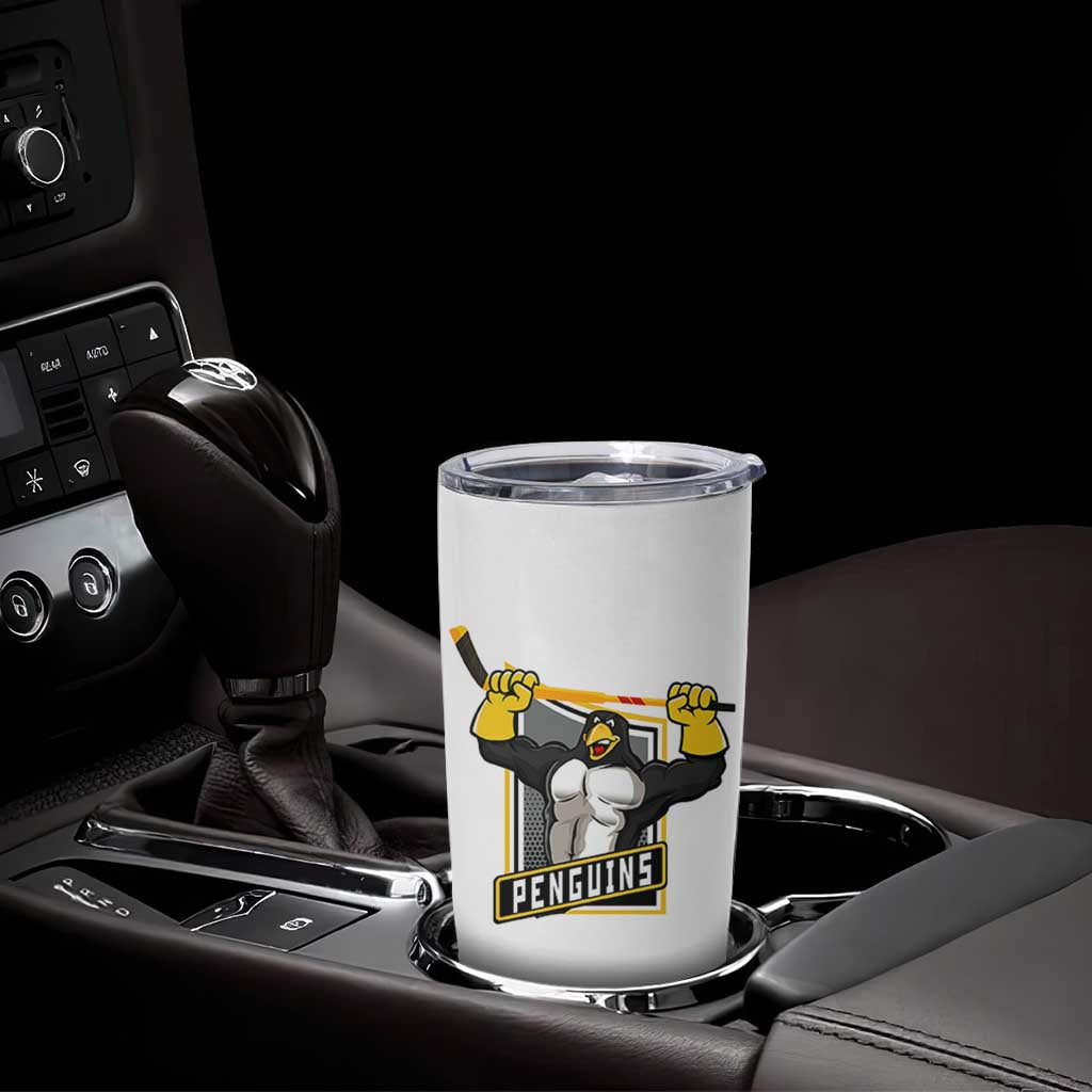 Funny Ice Hockey Player Gift Tumbler Cup Penguin Power - Wonder Print Shop