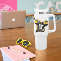 Funny Ice Hockey Player Gift Tumbler With Handle Penguin Power - Wonder Print Shop