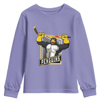 Funny Ice Hockey Player Gift Youth Sweatshirt Penguin Power - Wonder Print Shop