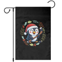 Cute Penguin Playing Ice Hockey Garden Flag Funny Christmas Gift - Wonder Print Shop