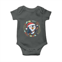 Cute Penguin Playing Ice Hockey Baby Onesie Funny Christmas Gift - Wonder Print Shop