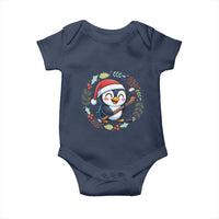 Cute Penguin Playing Ice Hockey Baby Onesie Funny Christmas Gift - Wonder Print Shop