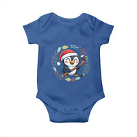 Cute Penguin Playing Ice Hockey Baby Onesie Funny Christmas Gift - Wonder Print Shop