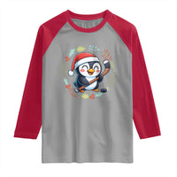 Cute Penguin Playing Ice Hockey Raglan Shirt Funny Christmas Gift - Wonder Print Shop