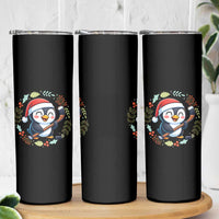 Cute Penguin Playing Ice Hockey Skinny Tumbler Funny Christmas Gift - Wonder Print Shop