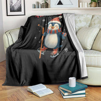 Cute Penguin Tis The Season Throw Blanket Funny Christmas Gift For Holiday Fans - Wonder Print Shop