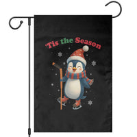 Cute Penguin Tis The Season Garden Flag Funny Christmas Gift For Holiday Fans - Wonder Print Shop