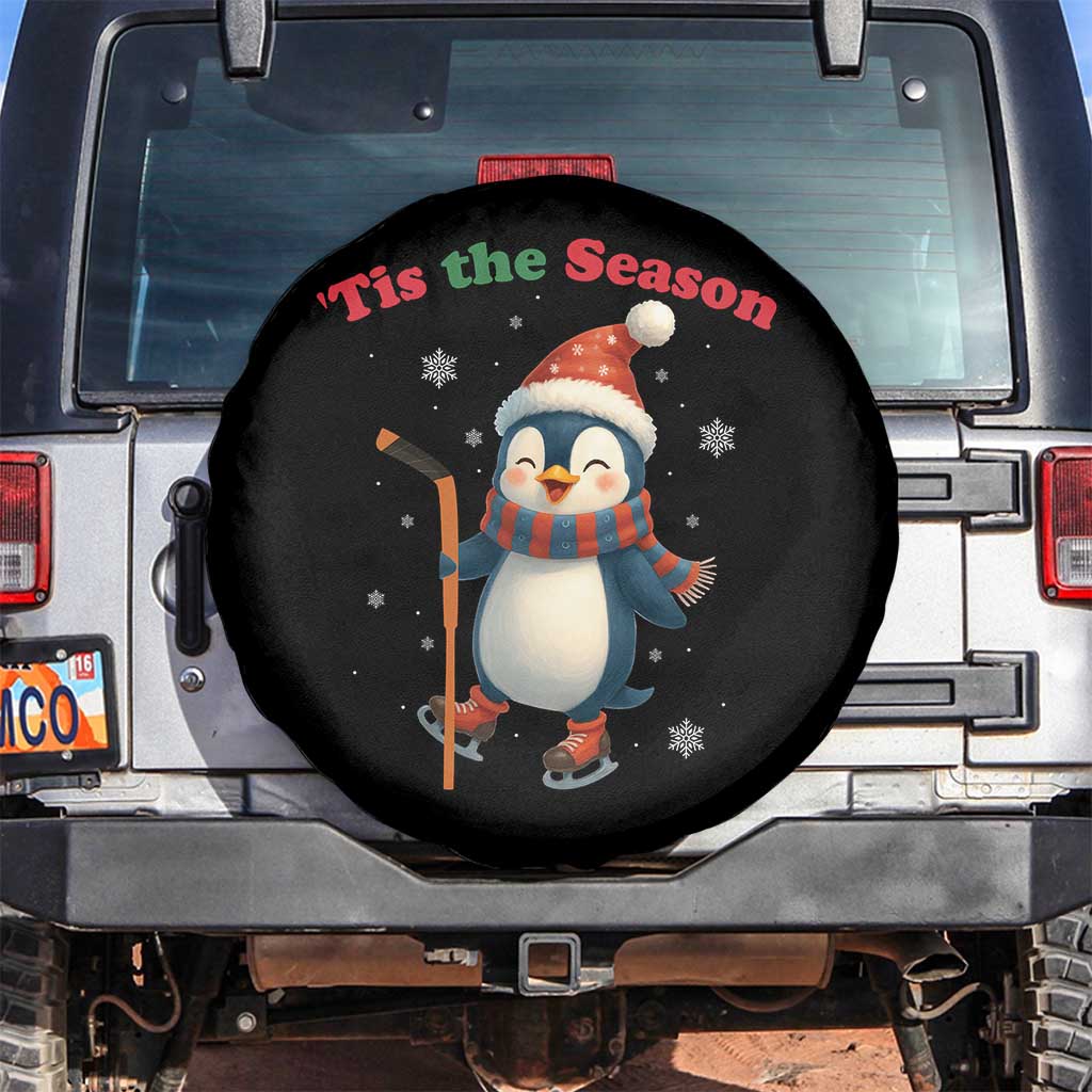 Cute Penguin Tis The Season Spare Tire Cover Funny Christmas Gift For Holiday Fans - Wonder Print Shop