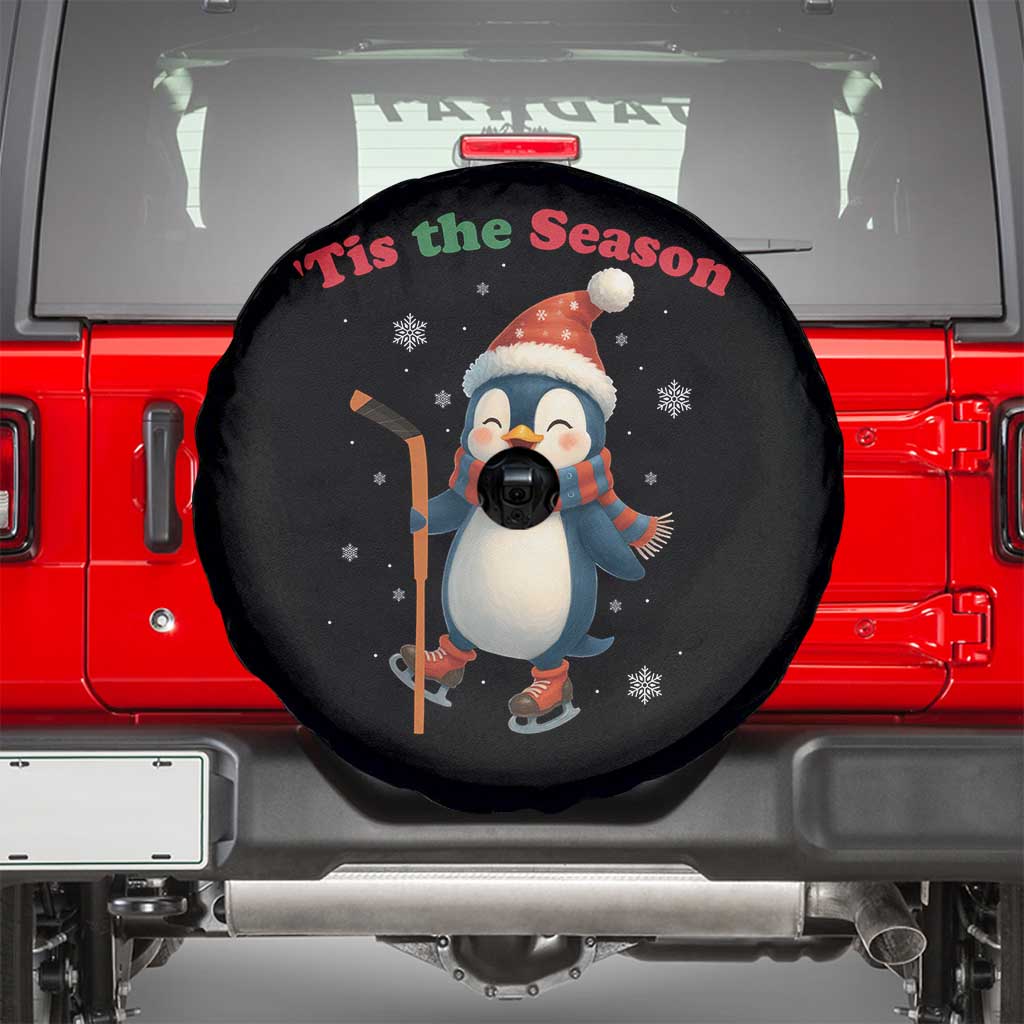 Cute Penguin Tis The Season Spare Tire Cover Funny Christmas Gift For Holiday Fans - Wonder Print Shop
