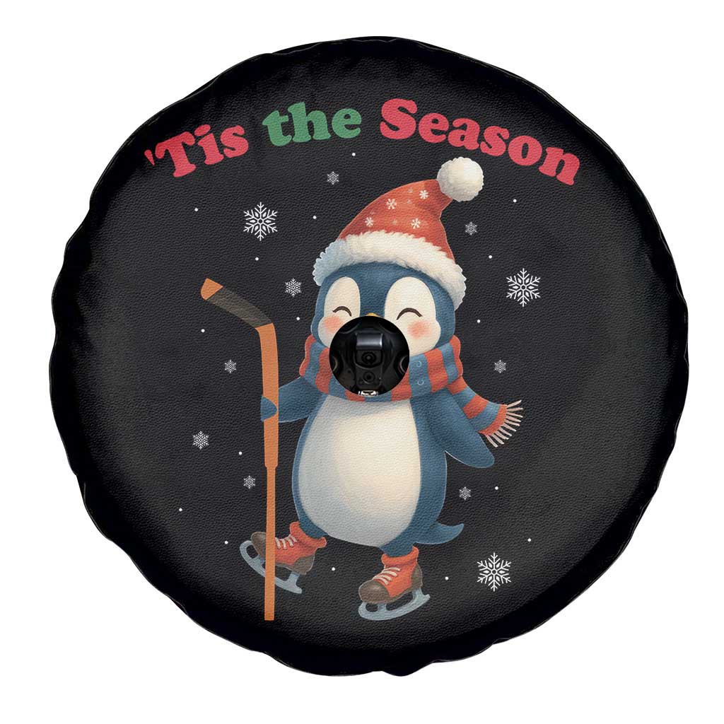 Cute Penguin Tis The Season Spare Tire Cover Funny Christmas Gift For Holiday Fans - Wonder Print Shop