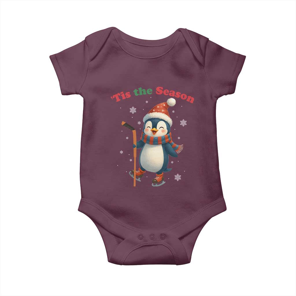 Cute Penguin Tis The Season Baby Onesie Funny Christmas Gift For Holiday Fans - Wonder Print Shop