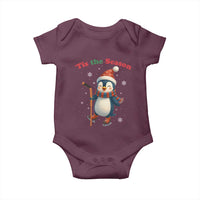 Cute Penguin Tis The Season Baby Onesie Funny Christmas Gift For Holiday Fans - Wonder Print Shop