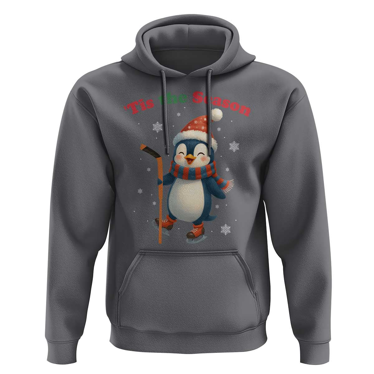 Cute Penguin Tis The Season Hoodie Funny Christmas Gift For Holiday Fans - Wonder Print Shop