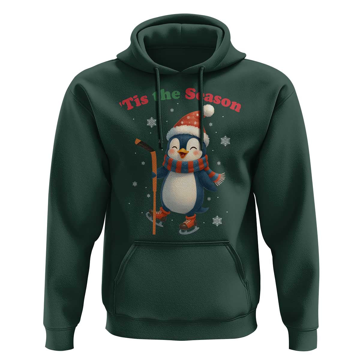 Cute Penguin Tis The Season Hoodie Funny Christmas Gift For Holiday Fans - Wonder Print Shop