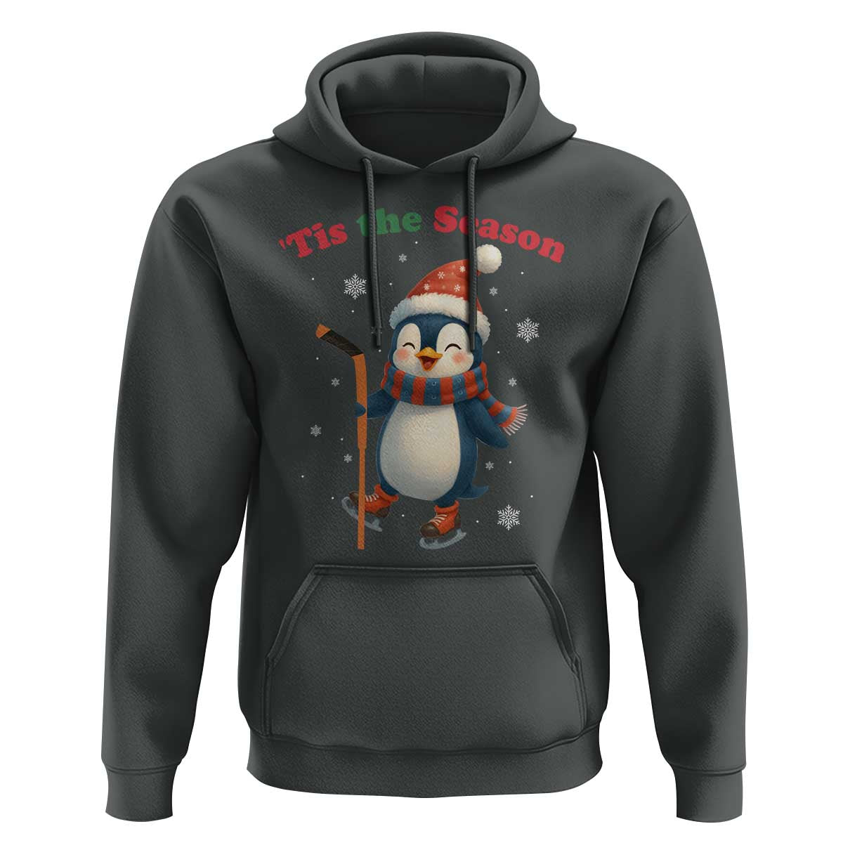 Cute Penguin Tis The Season Hoodie Funny Christmas Gift For Holiday Fans - Wonder Print Shop