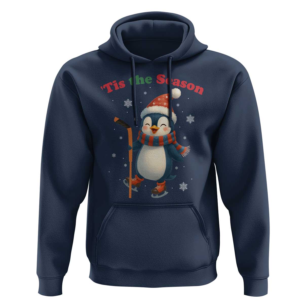 Cute Penguin Tis The Season Hoodie Funny Christmas Gift For Holiday Fans - Wonder Print Shop