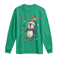 Cute Penguin Tis The Season Long Sleeve Shirt Funny Christmas Gift For Holiday Fans - Wonder Print Shop