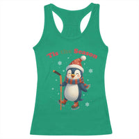 Cute Penguin Tis The Season Racerback Tank Top Funny Christmas Gift For Holiday Fans - Wonder Print Shop