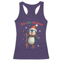 Cute Penguin Tis The Season Racerback Tank Top Funny Christmas Gift For Holiday Fans - Wonder Print Shop