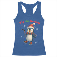 Cute Penguin Tis The Season Racerback Tank Top Funny Christmas Gift For Holiday Fans - Wonder Print Shop