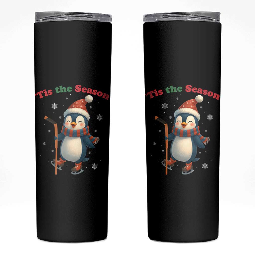 Cute Penguin Tis The Season Skinny Tumbler Funny Christmas Gift For Holiday Fans - Wonder Print Shop