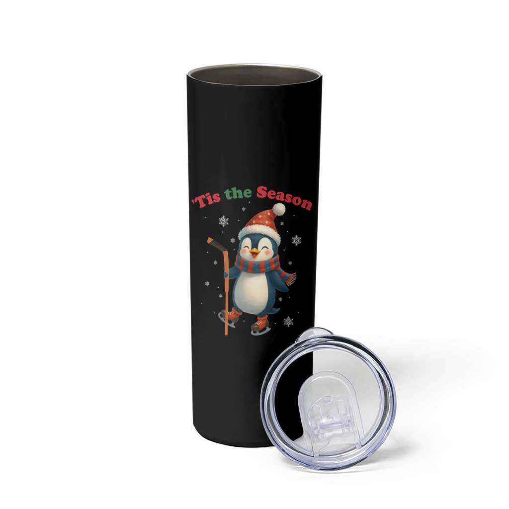 Cute Penguin Tis The Season Skinny Tumbler Funny Christmas Gift For Holiday Fans - Wonder Print Shop