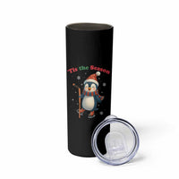 Cute Penguin Tis The Season Skinny Tumbler Funny Christmas Gift For Holiday Fans - Wonder Print Shop